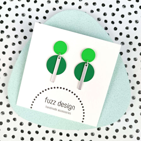 Subtle And Sweet | Silver & Grass Green & Bright Green