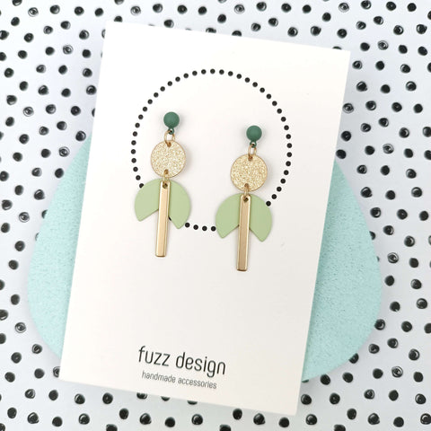 Wild Heart | Pastel Green & Gold & Soft Green
