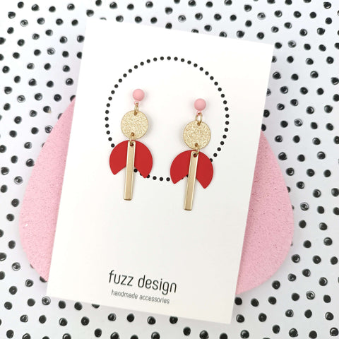 Wild Heart | Bright Red & Gold & Pink
