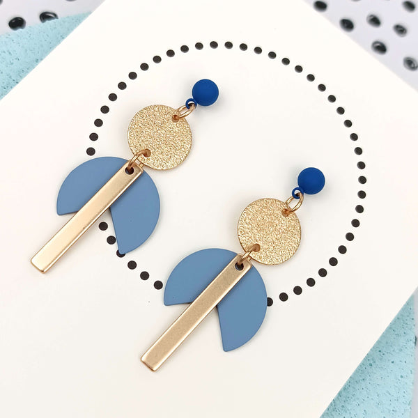 Wild Heart | Gold & Soft Blue & Royal Blue