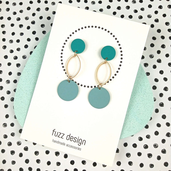 Total Ellipse Of The Heart | Sea Green & Gold & Teal