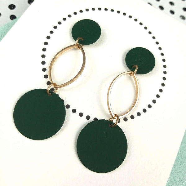 Total Ellipse Of The Heart | Moss green & Gold