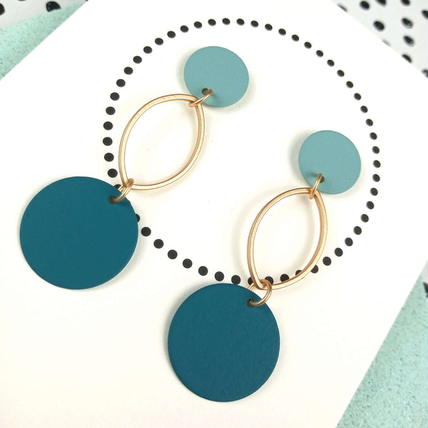 Total Ellipse Of The Heart | Teal & Gold & Sea Green