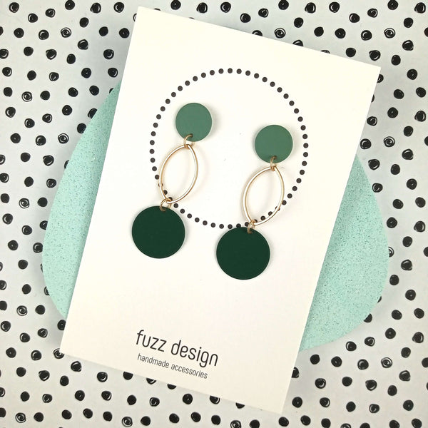 Total Ellipse Of The Heart | Forest Green & Gold & Soft Green