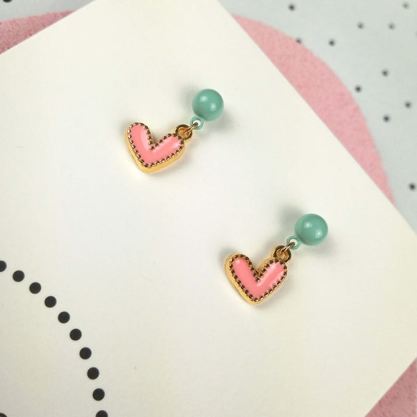 Lizzy | Salmon Pink & Gold & Mint Green