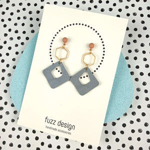 It's Hip To Be Square | Soft Blue & Gold & Warm Taupe