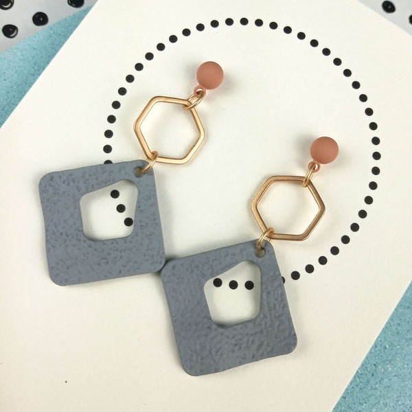 It's Hip To Be Square | Soft Blue & Gold & Warm Taupe