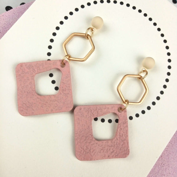 It's Hip To Be Square | Pink & Gold & Ivory